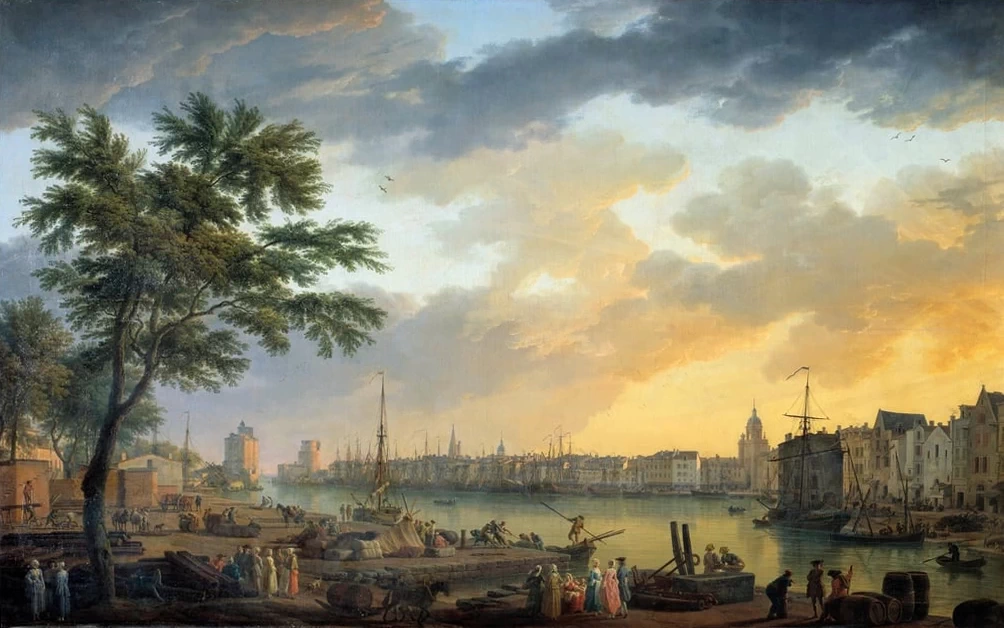  219-Veduta del porto di La Rochelle-Musee de la Marine-Parigi 